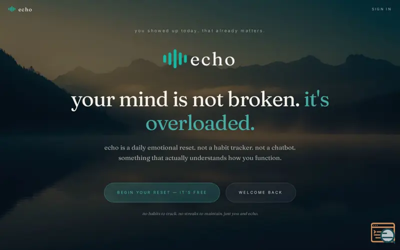 Screenshot of Echo — Your Daily Emotional Reset