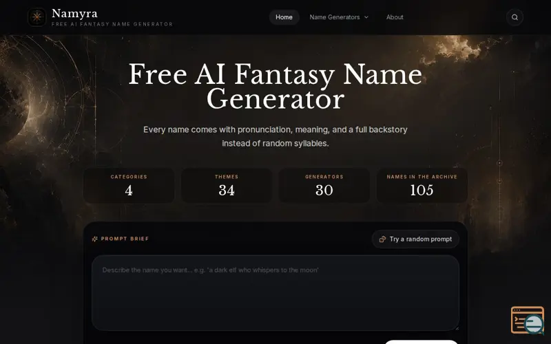 Screenshot of Namyra