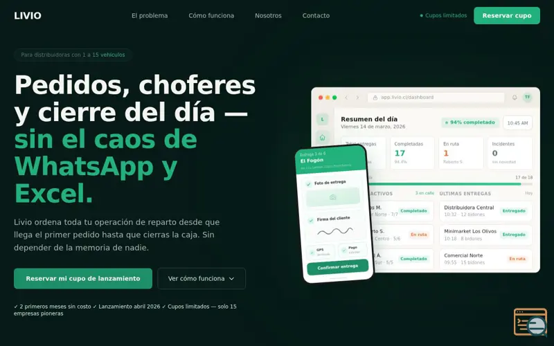 Screenshot of Livio