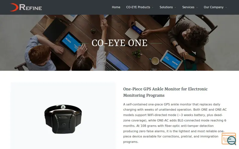 Screenshot of Ankle Monitor - Refine Technologies