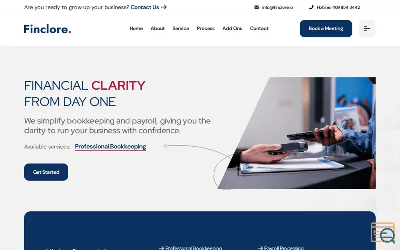 Screenshot of Finclore
