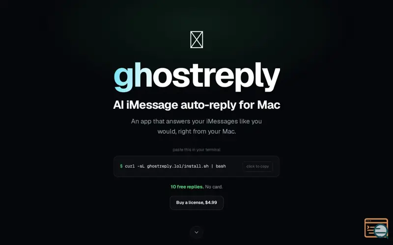 Screenshot of GhostReply