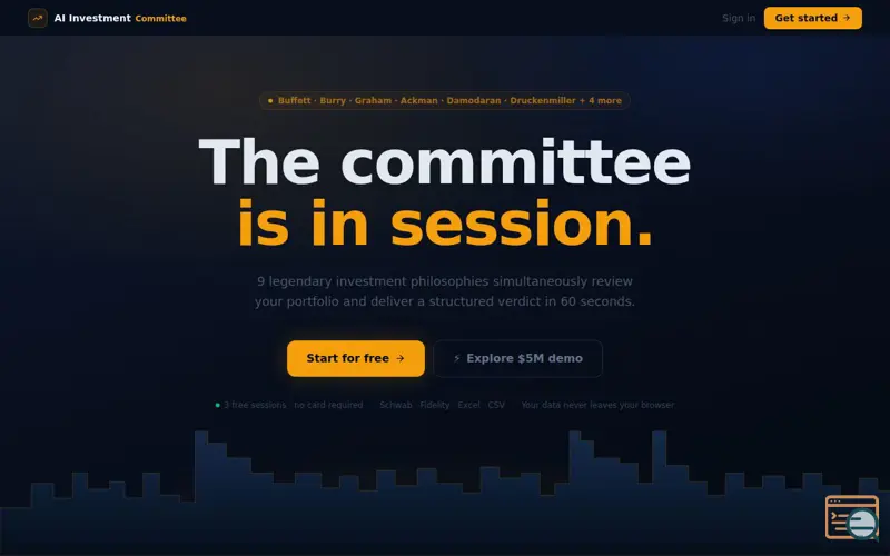 Screenshot of AI Investment Committee