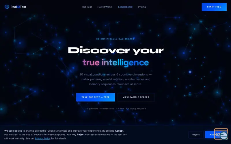 Screenshot of RealIQTest
