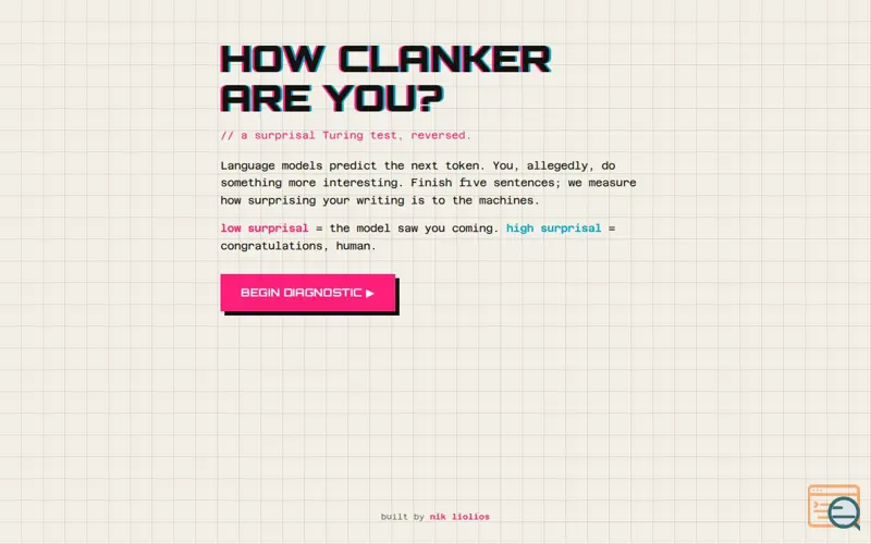 Screenshot of Howclankerareyou