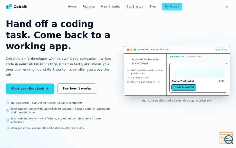 Screenshot of CobaltCode