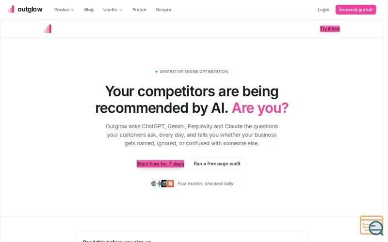 Screenshot of Outglow