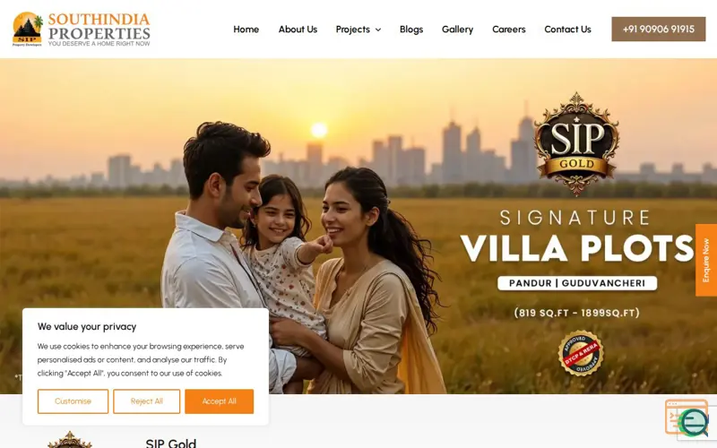 Screenshot of SouthIndia Properties