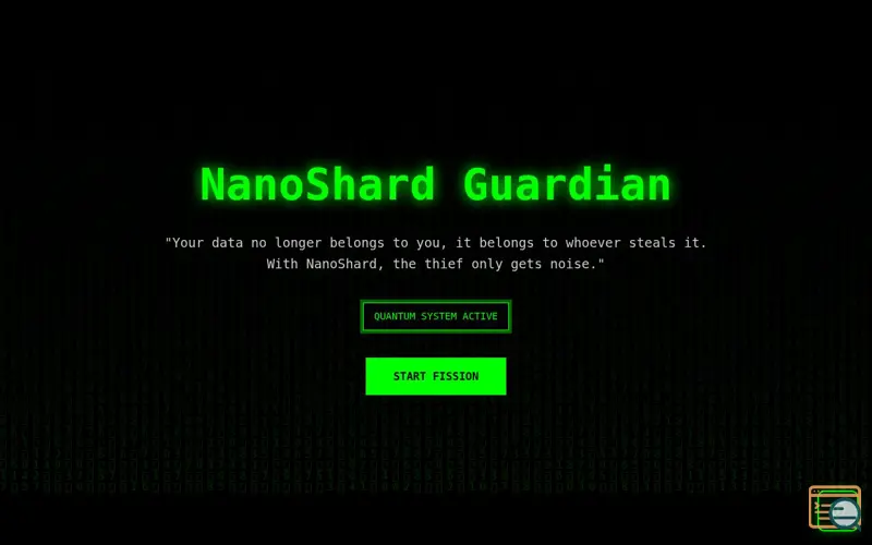 Screenshot of NanoShard Guardian v1.0, a launch using DonWeb DNS