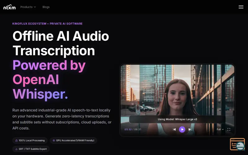 Screenshot of WhisperStudio