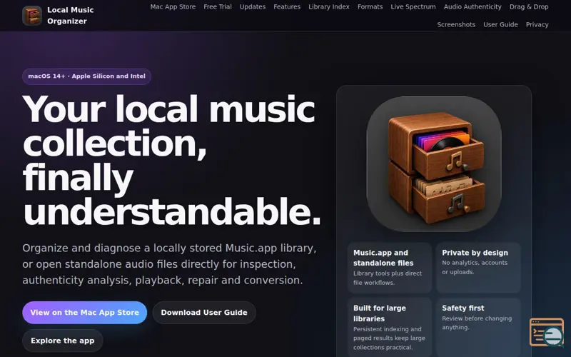 Screenshot of Local Music Organizer for Mac