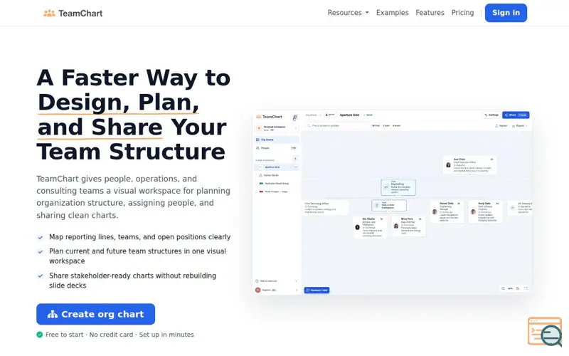 Screenshot of TeamChart - Org Charts simplified