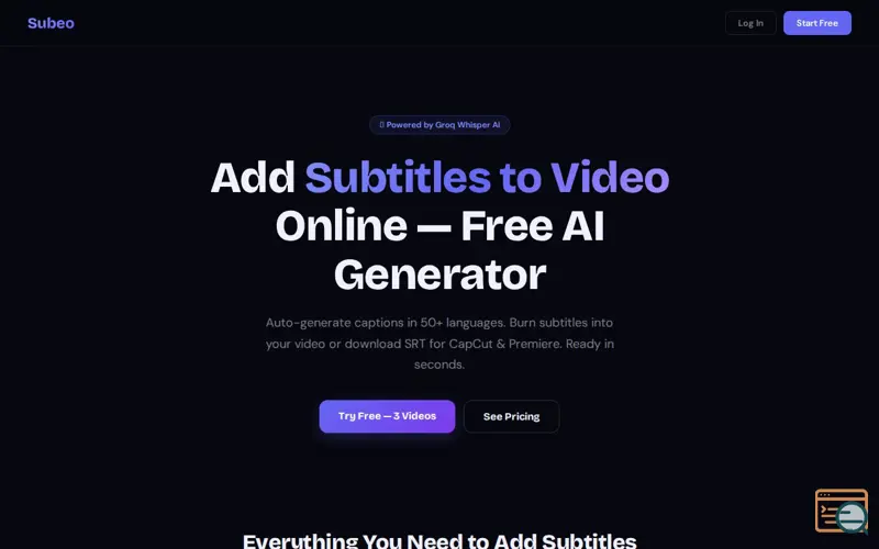 Screenshot of Subeo