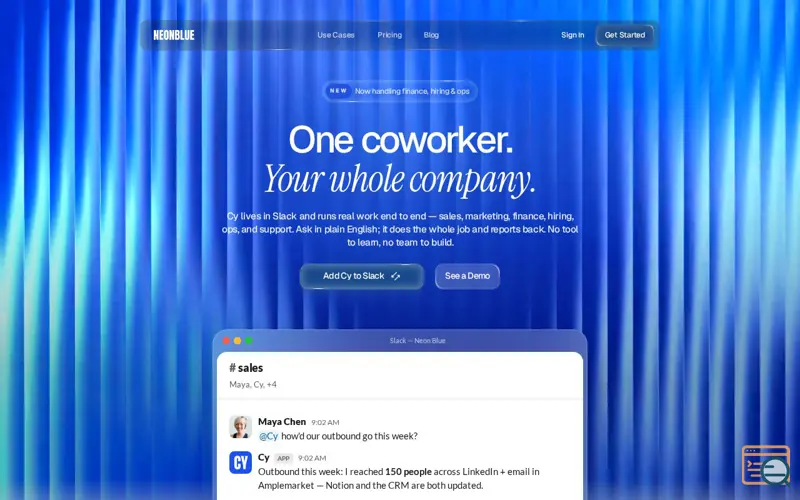Screenshot of Neonblue