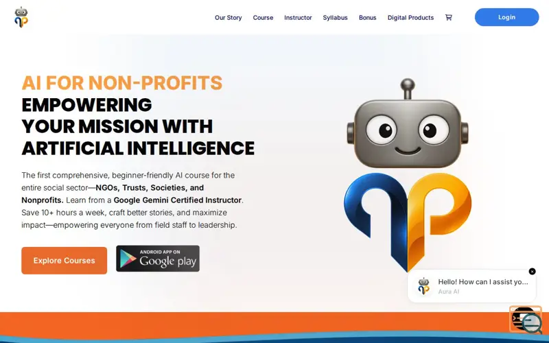 Screenshot of AI for NGO, a launch using Pirsch