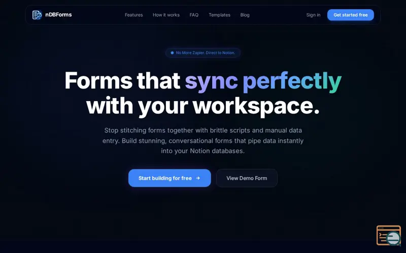 Screenshot of Ndbforms