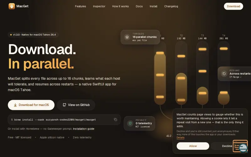 Screenshot of MacGet