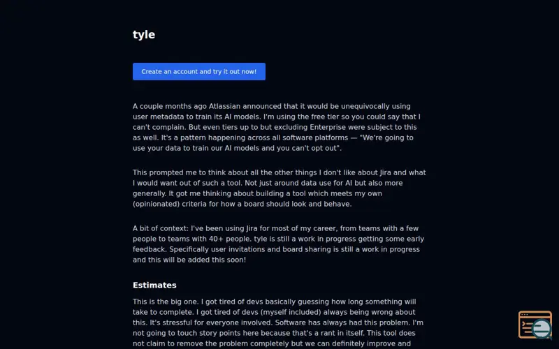 Screenshot of Tyle