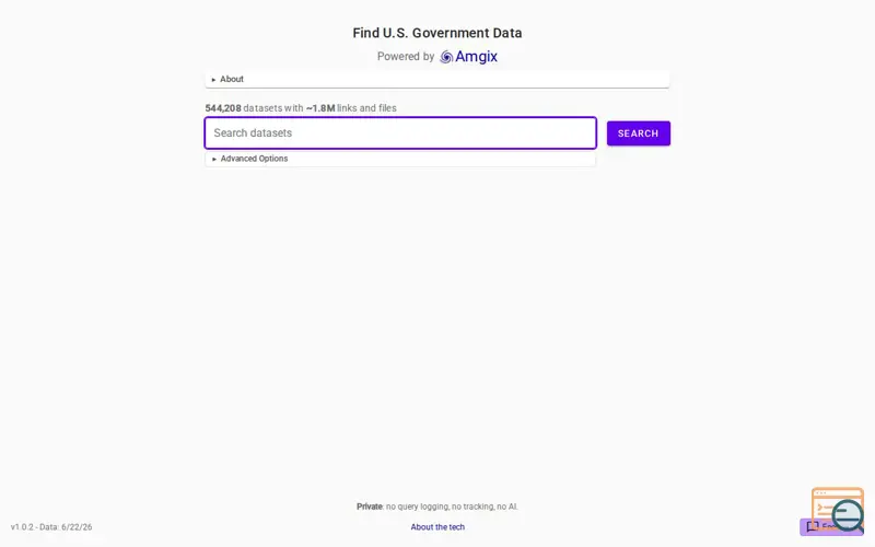 Screenshot of Findgovdata