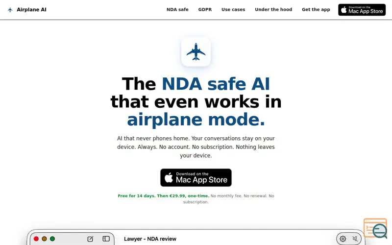 Screenshot of Airplane AI