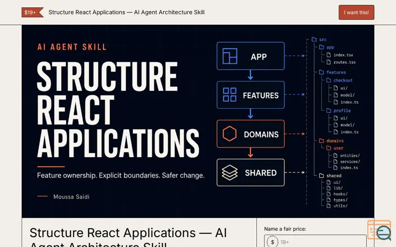Screenshot of Structure React Applications