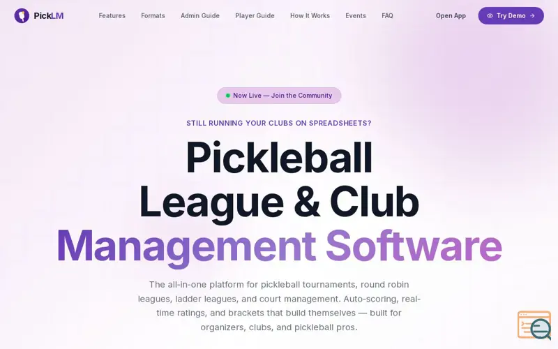 Screenshot of PickLM