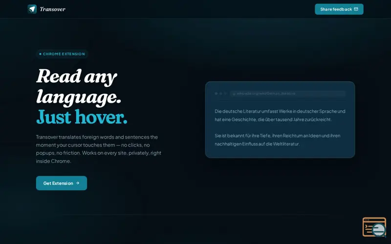 Screenshot of Transover