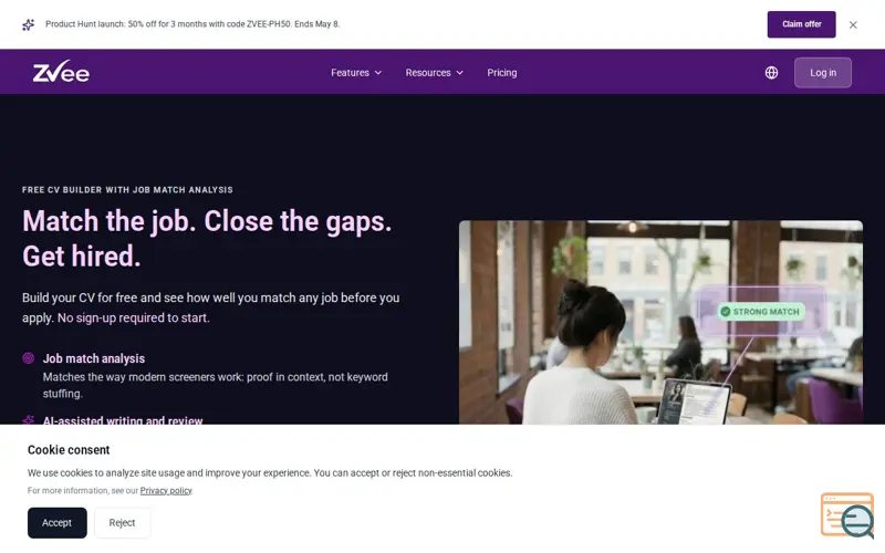 Screenshot of ZVee