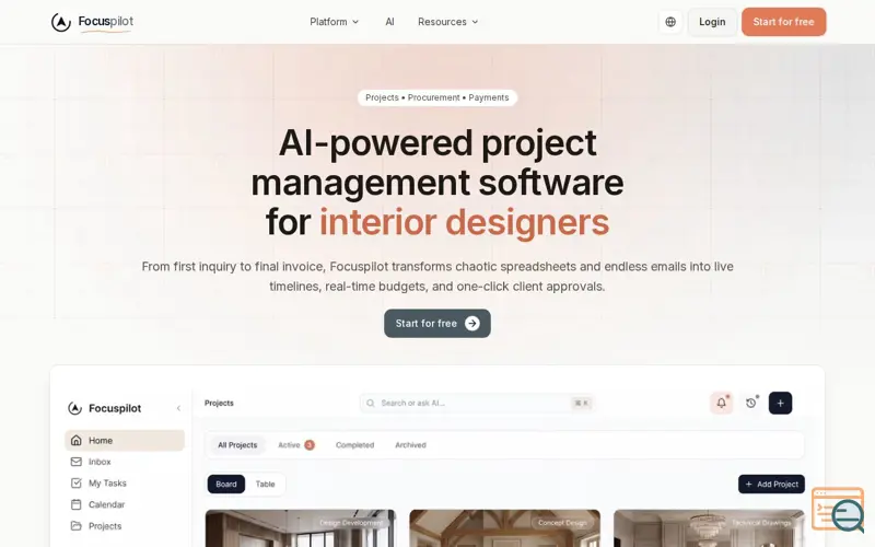 Screenshot of Focuspilot