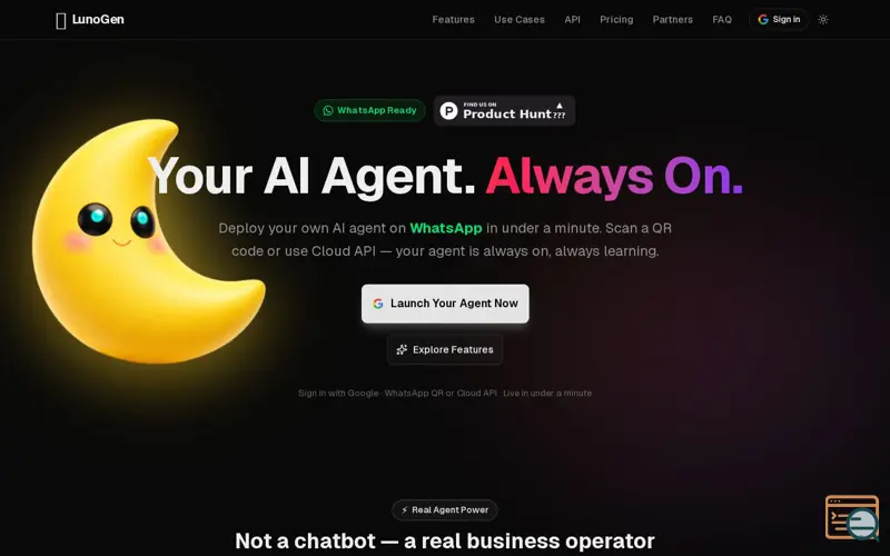 Screenshot of LunoGen - Ai Agent on WhatsApp