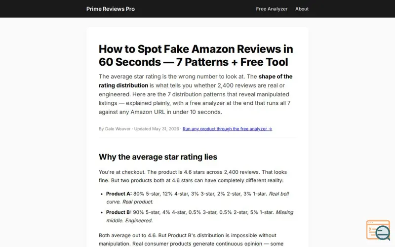 Screenshot of Primereviewspro