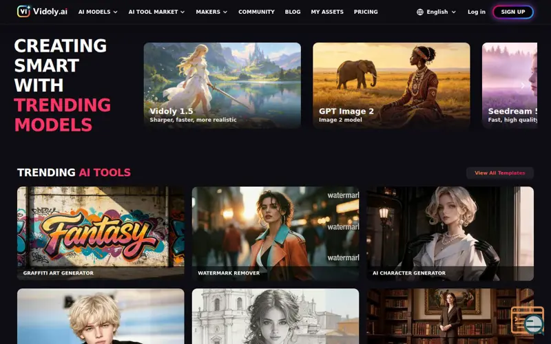Screenshot of Vidoly AI