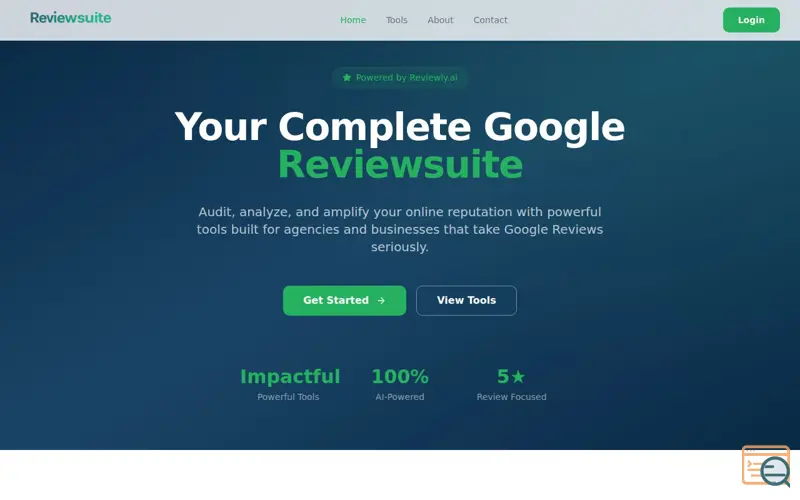 Screenshot of Reviewsuite