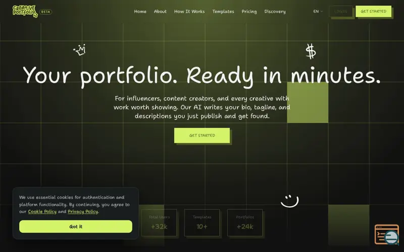 Screenshot of Creative Portfolio