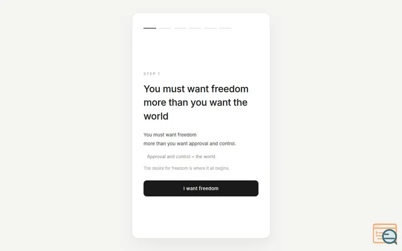Screenshot of The Six Steps Releasing Technique