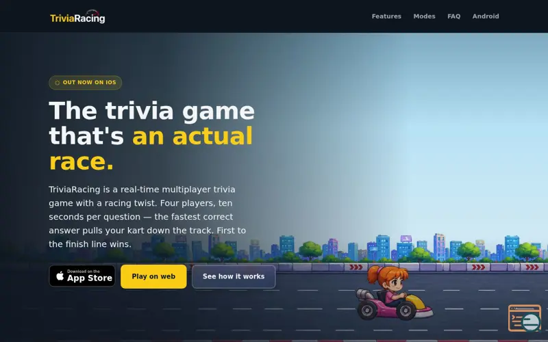 Screenshot of TriviaRacing