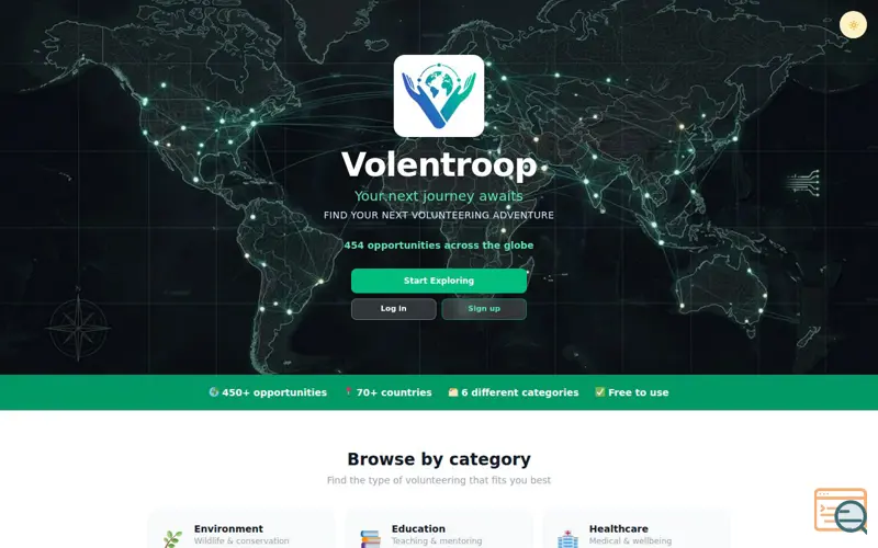 Screenshot of Volentroop