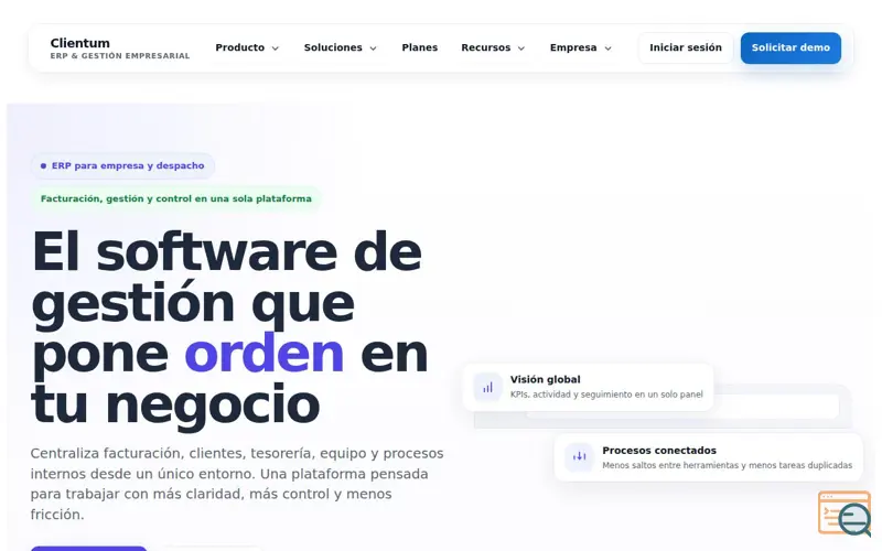 Screenshot of Clientum, a launch using WP Statistics