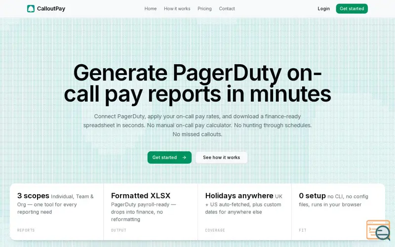 Screenshot of CalloutPay