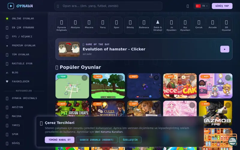 Screenshot of OYNAVA
