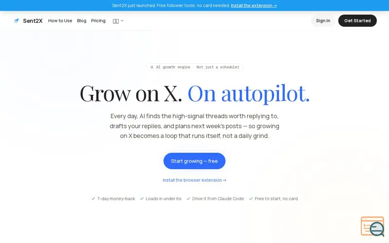 Screenshot of Sent2X
