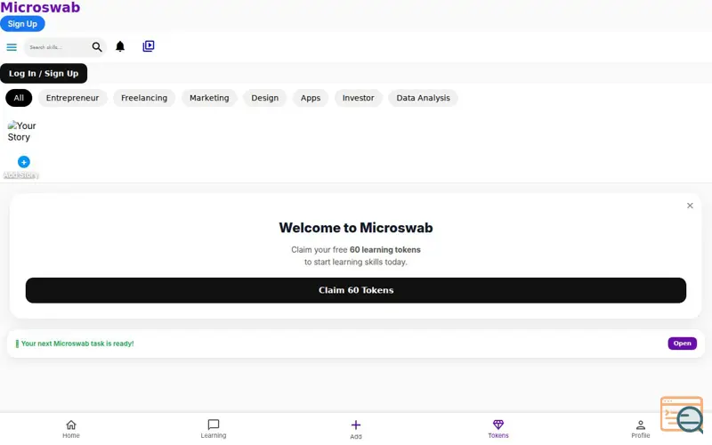 Screenshot of Microswab 