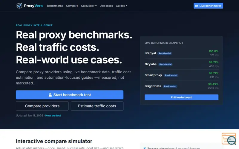 Screenshot of ProxyVero