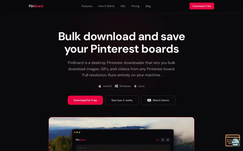 Screenshot of PinBoard - Pinterest Board Downloader