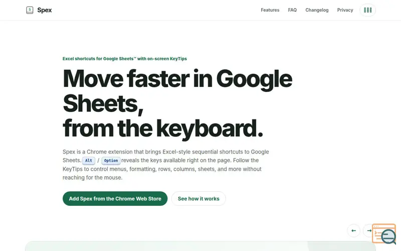 Screenshot of Spex