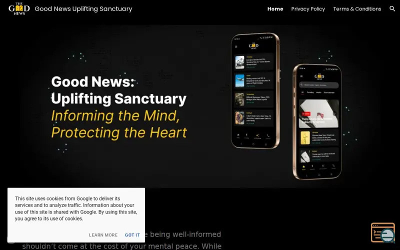 Screenshot of Good News: Uplifting Sanctuary