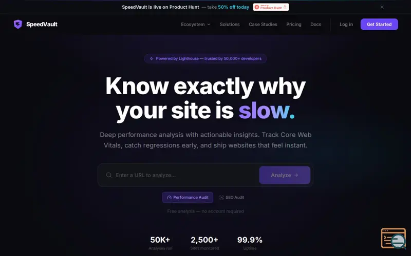 Screenshot of SpeedVault