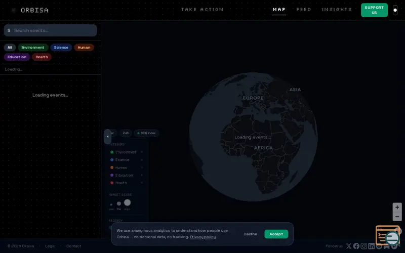 Screenshot of Orbisa