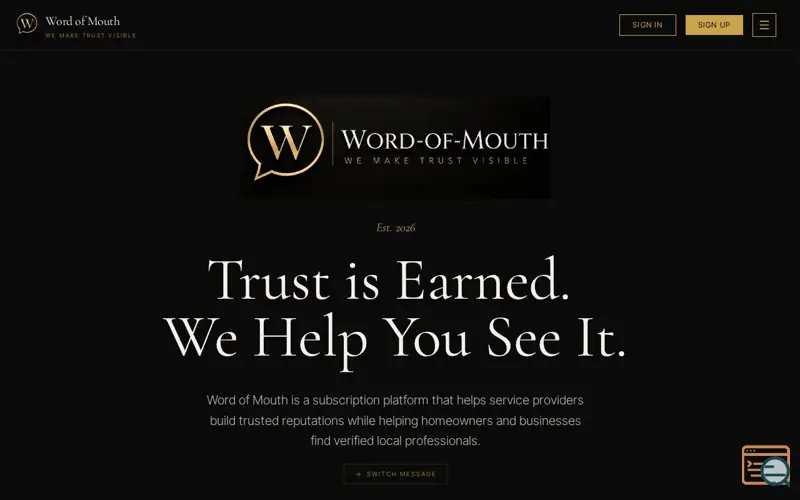 Screenshot of Word of Mouth