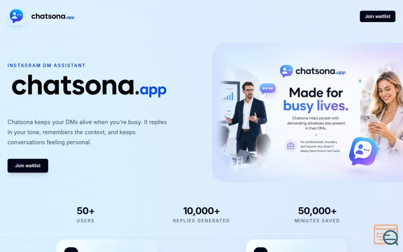 Screenshot of Chatsona